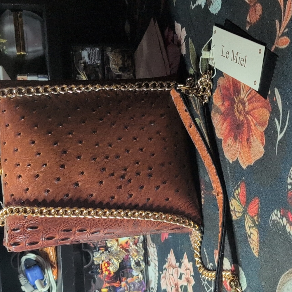 NWT Le Miel Vegan Leather Boho Crossbody Bag